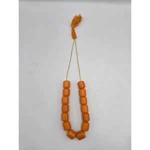 Unbranded Prayer Beads Tasbih‎ OS Orange Excellent Resin/ plastic Barrel Tassel